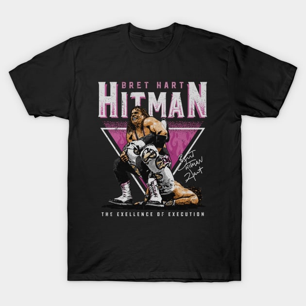 Bret Hart Sharpshooter Triangle T-Shirt by MunMun_Design